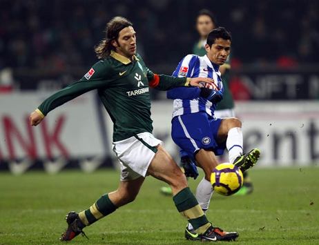 Bundesliga Werder Bremen - Hertha BSC: Torsten Frings & Cicero (Bongarts/Getty)