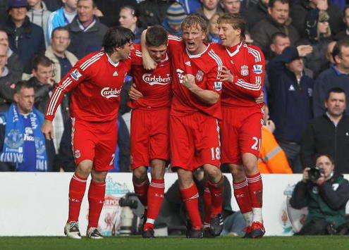 EPL: Dirk Kuyt, Liverpool v Everton (Getty Images)