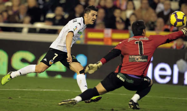 David Villa, Justo Villar, valencia, Valladolid (Getty Images)