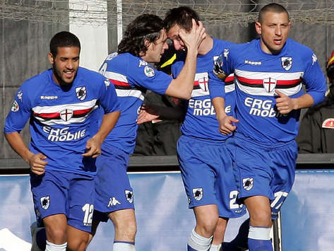 Sampdoria celebrating - Siena-Sampdoria - Serie A (Getty Images)