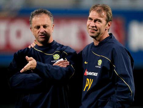 Graham Arnold and Pim Verbeek, Australia Getty Images)