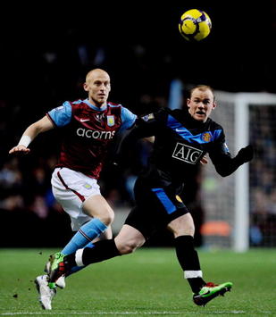 EPL: Wayne Rooney - James Collins, Aston Villa v Manchester United (Getty Images)