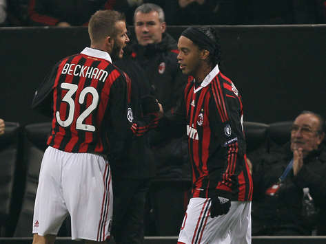 Ronaldinho-Beckham Milan-Manchester Utd - Champions League (Getty Images)