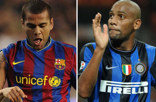 Daniel Alves e Maicon (Getty Images)