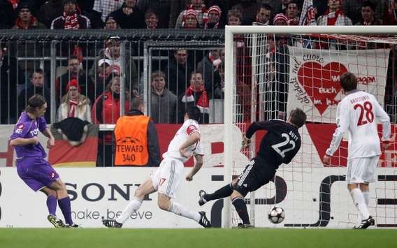Per Kröldrup schockt mit seinem Ausgleich für Florenz den FC Bayern (Getty Images)