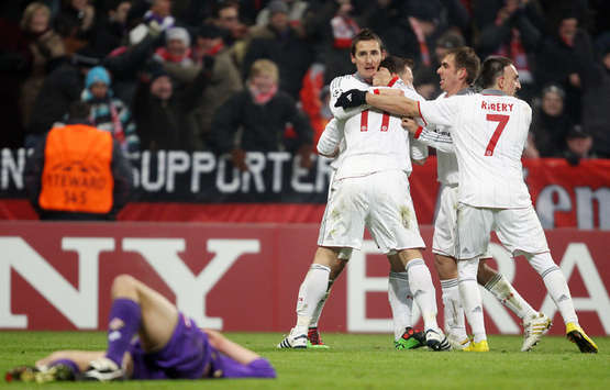 Bayern celebrating - Bayern-Fiorentina - Champions League (Getty Images)