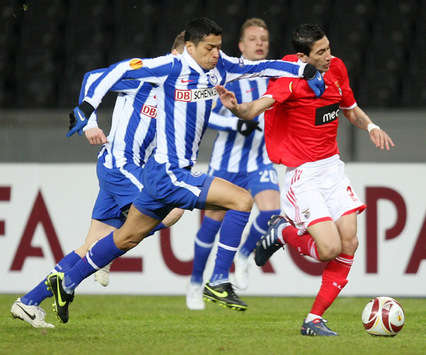 Europa League Hertha BSC Berlin – Benfica Lissabon: Angel Di Maria & Cicero (Getty)