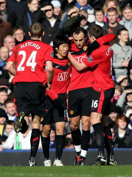 EPL: Dimitar Berbatov, Everton v Manchester United (Getty Images)