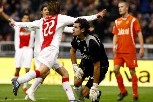 Ajax - Vitesse, Piet Velthuizen na de 1-0 (foto: PRO SHOTS)