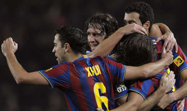 Xavi, Puyol, Busquets, Barcelona, Malaga (Getty Images)