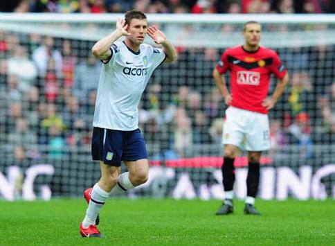 CC: James Milner, Aston Villa - Manchester United (Getty Images)