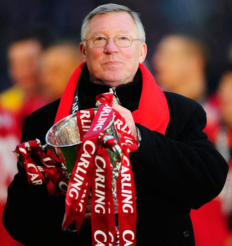 Alex Ferguson Manchester United Celebrates Carling Cup 2010 victory (Getty Images)