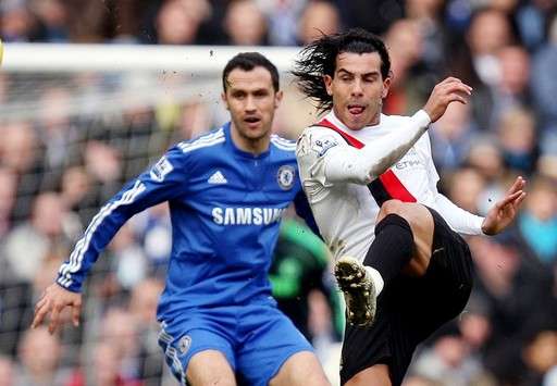 EPL : Carlos Tevez (Manchester City) vs Ricardo Carvalho (Chelsea)