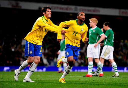 Friendly: Robinho and Kaka, Ireland - Brazil (Getty Images)