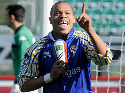 L'esultanza di Biabiany in Siena-Parma (Getty Images)