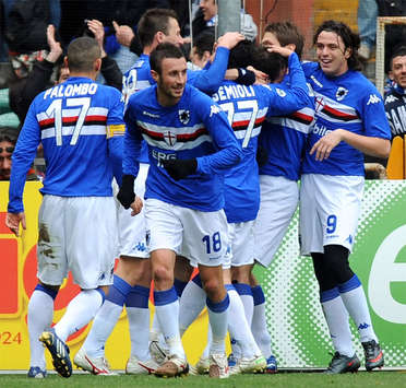 İtalya: Sampdoria'lı futbolcularının gol sevinci (Getty Images)