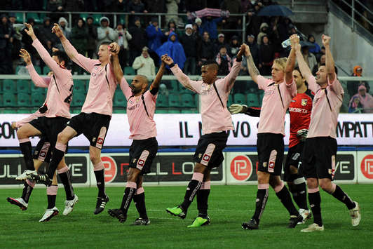 Palermo celebrating - Palermo-Livorno - Serie A (Getty Images)