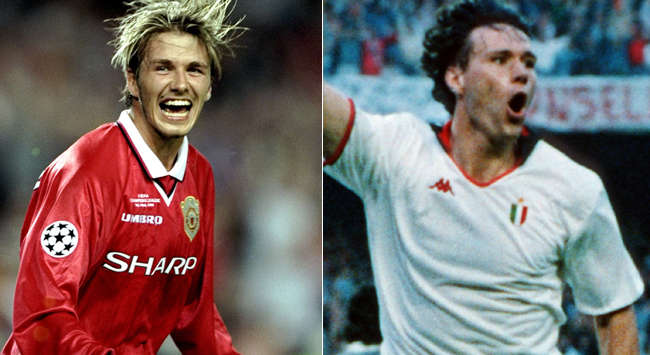 Beckham-Van Basten mix - Manchester United-Milan