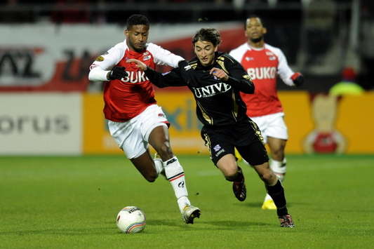David Mendes da Silva en Filip Djuricic, AZ - SC Heerenveen (foto: PROSHOTS)
