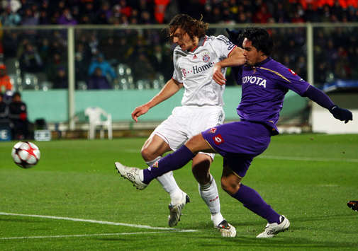 Champions League: Fiorentina - Bayern Munich, Vargas, van Buyten (Getty Images)