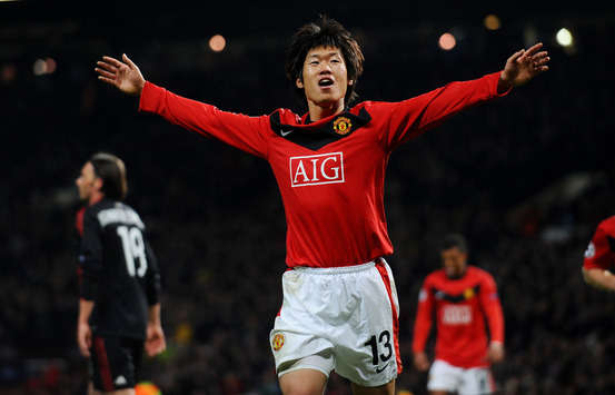 Park Ji-Sung of Manchester United Celebrating goal against AC Milan(Getty Images)