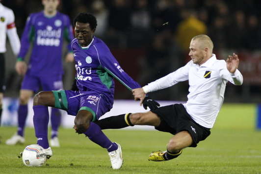 Femi Ajilore and Tommie van der Leegte, NAC Breda - FC Groningen (Foto PROSHOTS)