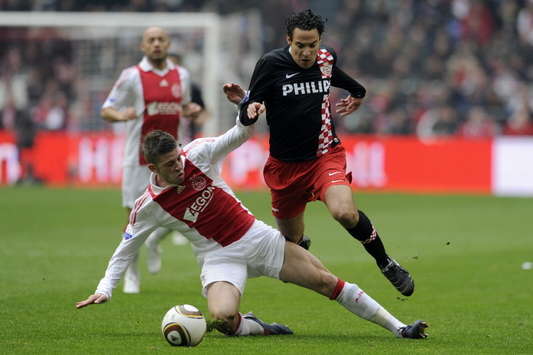 Toby Alderweireld en Otman Bakkal, Ajax - PSV (PROSHOTS)