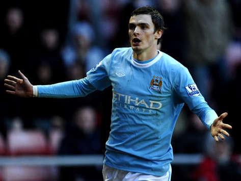 Adam Johnson of Manchester City celebrates scoring his team's first goal during the Barclays Premier League match between Sunderland and Manchester City(Getty Images)