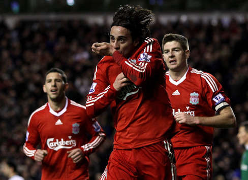 Aquilani Liverpool vs  Portsmouth (Getty Images)