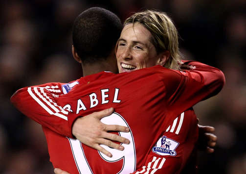 Ryan Babel, Fernando Torres Liverpool v Portsmouth  (Getty Images)