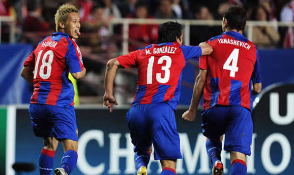 Honda, Mark Gonzalez, Ignashevich, Sevilla, CSKA Moscow (Getty Images)