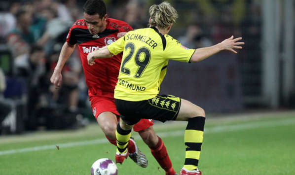 Bayers Renato Augusto im Duell mit Borussias Marcel Schmelzer (Getty Images)