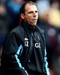 Gianfranco Zola West Ham manager against Stoke
               City (Getty Images)