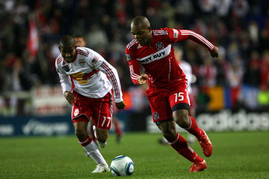 Collins John, Chicago Fire; Jeremy Hall, New York Red Bulls; MLS (Getty)
