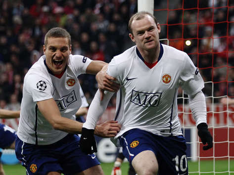 Champions League: Bayern Munich - Manchester United, Nemanja Vidic, Wayne Rooney (Getty Images)