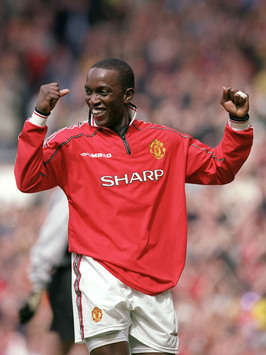 Dwight Yorke Of Manchester United Celebrates During the FA Carling Premiership Game Between Manchester United and Chelsea(Getty Images)
