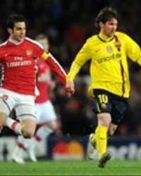 Cesc Fabregas and Lionel Messi, 
Arsenal-Barcelona (Getty Images)