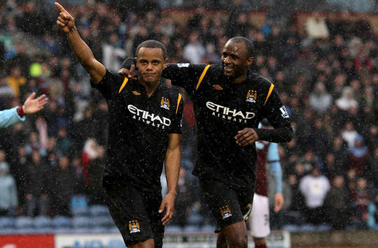 Vincent Kompany & Patrick Vieira, Burnley vs Manchester City (Getty Images)