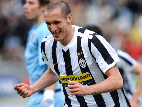 Il sorriso di Giorgio Chiellini, autore dell'1-0 in Juventus-Cagliari (Getty Images)