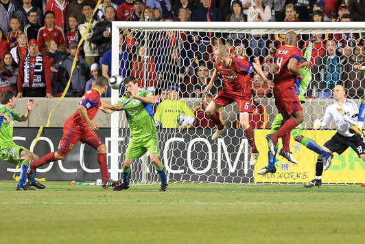 Alvaro Saborio, Real Salt Lake; Brad Evans, Seattle Sounders FC; MLS (Chris Nicoll, Goal com)