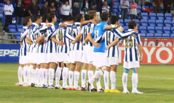 El equipo del Recreativo de Huelva en la Liga Adelante de España