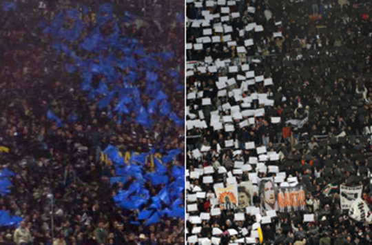 Inter-Juventus fans mix