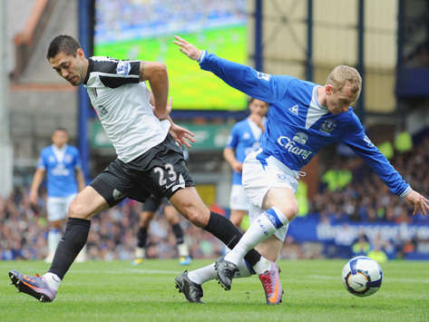 EPL: Tony Hibbert - Clint Dempsey,  Everton -  Fulham(Getty Images)