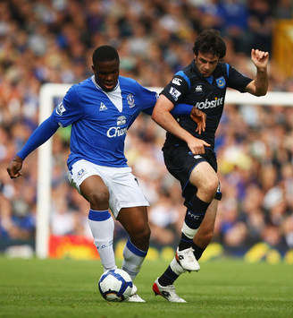 Premier League: Victor Anichebe -  Marc Wilson - Everton -  Portsmouth (Getty Images)