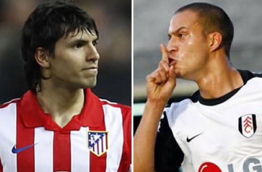 Sergio Aguero, Bobby Zamora, Atletico Madrid, Fulham