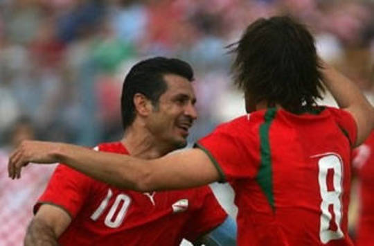 Friendly: Daei and Karimi (Iran) against Croatia (AFP)