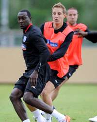 England Training Session,Emile Heskey, Michael
               Dawson, Matthew Upson and Darren Bent, England (Getty Images)