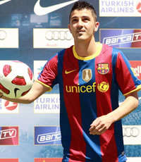David Villa during presentation at FC Barcelona (PROSHOTS)