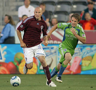 Conor Casey, Colorado Rapids; Jeff Parke, Seattle Sounders FC; MLS (Getty)